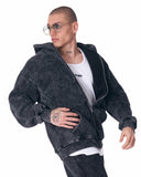 Urban Style Washed Anthracite Tracksuit with Zipper (8)