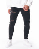 Men's Jeans With Rips In Smoked Gray