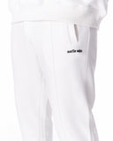 Men's Oversized Front Pintuck Jogger in White (2)
