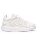 Men's Designer Breathable Mesh Sneakers in White