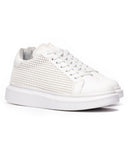 Men's Designer Breathable Mesh Sneakers in White (2)