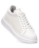 Men's Designer Breathable Mesh Sneakers in White (4)
