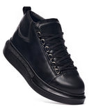 Men’s High Top Sneakers Shoes Black (4)