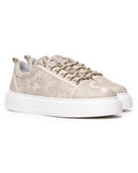 Men's Low Top Sneakers Crowned Shoes Camo Creme (3)