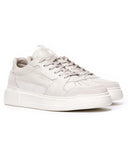 Off White Leather Chunky Sneaker With Suede Detail (2)
