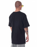Men's Printed Oversized Black T-shirt (4)