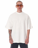 Men's Oversized Martin Valen Sleeve, Chest and Back 3D Printed White Heavy T-Shirt (3)