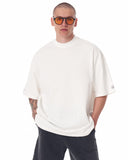 Men's Oversized Martin Valen Sleeve, Chest and Back 3D Printed White Heavy T-Shirt (2)