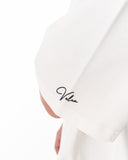 Men's Oversized Martin Valen Sleeve, Chest and Back 3D Printed White Heavy T-Shirt (10)
