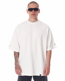 Men's Oversized Sleeve 3D Printed White Heavy T-Shirt (3)