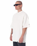 Men's Oversized Sleeve 3D Printed White Heavy T-Shirt (4)