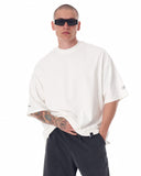 Men's Oversized Sleeve 3D Printed White Heavy T-Shirt (9)