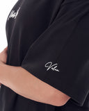 Men's Oversized Chest Sleeve and Back 3D Printed Black Heavy T-Shirt (4)