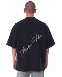 Men's Oversized Chest Sleeve and Back 3D Printed Black Heavy T-Shirt (8)