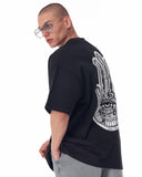 Men's Oversized Chest and Back 3D Printed Black Heavy T-Shirt (12)