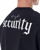 Men's Oversized Back Screen Printed Black Heavy T-Shirt (5)