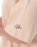 Men's Oversized Sleeve 3D Printed Beige Heavy T-Shirt (4)