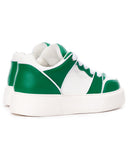Men's Bicolor High Sneakers in Green-White (3)