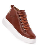 Men’s High Top Sneakers Shoes Taupe (4)
