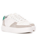 Moix Comfort Sports Sneakers in White and Green (2)