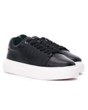 Rizz Lizz Genuine Leather Sneakers Shoes in Black (2)