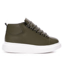 Men’s High Top Sneakers Shoes Khaki