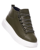 Men’s High Top Sneakers Shoes Khaki (4)