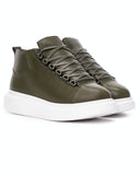Men’s High Top Sneakers Shoes Khaki (2)