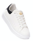 Men’s Crowned High Sole Sneakers Shoes White-Black (5)