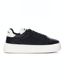Women's Black Sneakers White Chunky Sole