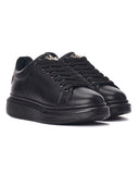 Women’s Crowned Chunky Sneakers Shoes Full Black (3)