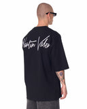 3D Embroidered Martin Valen Signature Black Oversized T-Shirt (3)