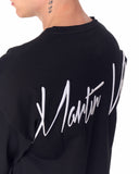 3D Embroidered Martin Valen Signature Black Oversized T-Shirt (8)
