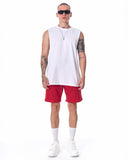 Men's Basic Fleece Sport Shorts In Red (8)