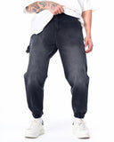 Washed Jeans with Ankle Fasteners (6)