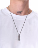 Black Line Figure Stainless Steel Necklace (3)