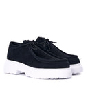 Men's Comfort High Sole Genuine Leather Loafers in Black (2)