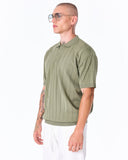 Men's Old Money Oversized T-shirt in Khaki (4)