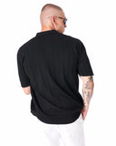 Men's Old Money Oversized T-shirt in Black (6)