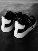 Bobe Suede Belted New Sneakers Black White (2)