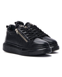 Chunky Sneakers Designer Zipper Shoes Black (2)