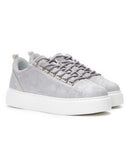 Men's Low Top Sneakers Crowned Shoes Camo Gray (3)