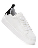 Bobe Suede Belted New Sneakers White Black (4)