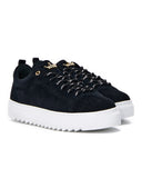 Men’s Low Top Sneakers Genuine Leather Shoes Black (2)