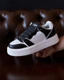 Men's Bicolor High Sneakers in Black-White (8)