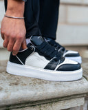 Men's Bicolor High Sneakers in Black-White (9)
