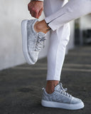 Men's Low Top Sneakers Crowned Shoes Camo Gray (2)