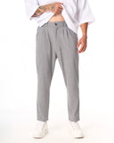 Gray Casual Slim-Fit Trousers (2)