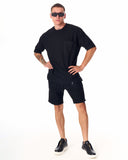 Men's Full Black Short Tracksuit (8)
