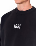 1881 Embroidered Oversized Black Sweatshirt (3)